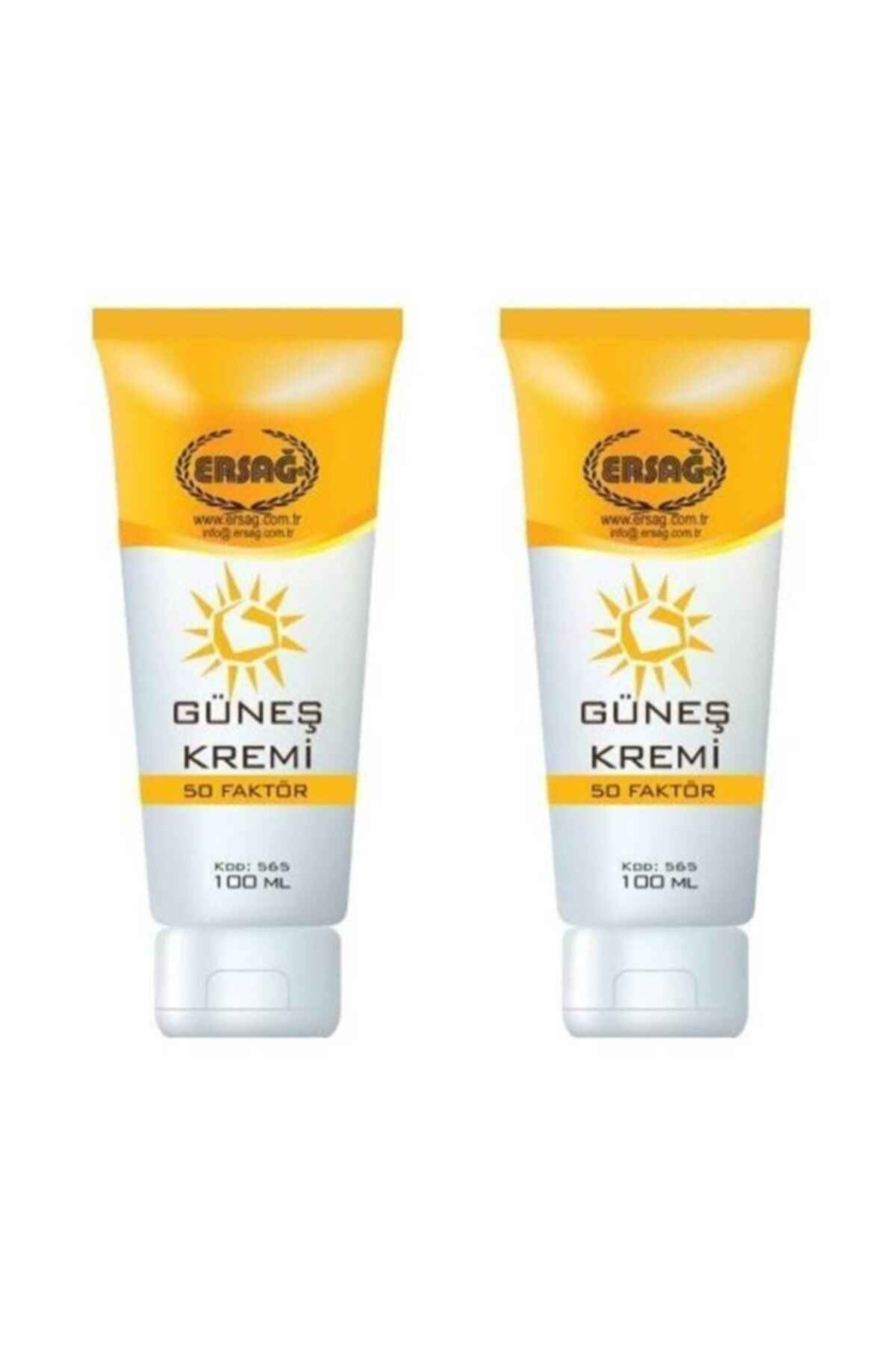 Ersağ 50 Faktör Güneş Kremi 100 ml 2 Adet