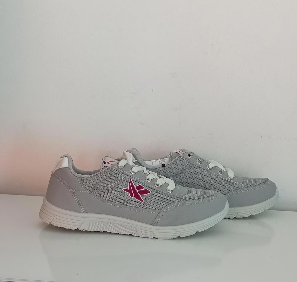 Gri Cnr Bağcıklı Kadın Sneaker Spor Ayakkabısı 