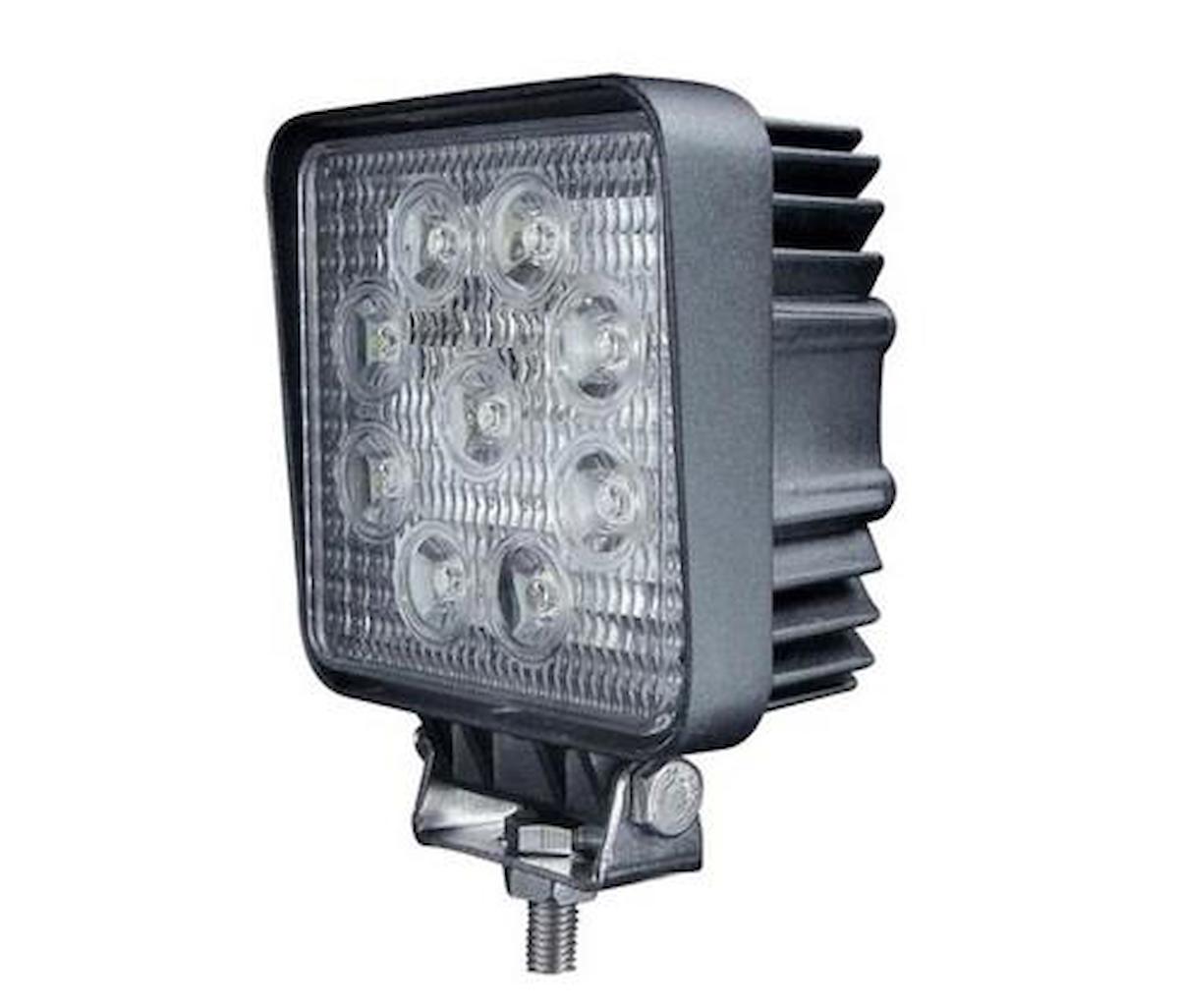 Kare Led Far 9x3 Watt Aliminyum Gövde 10V-80V Volt DC-2. Kalite