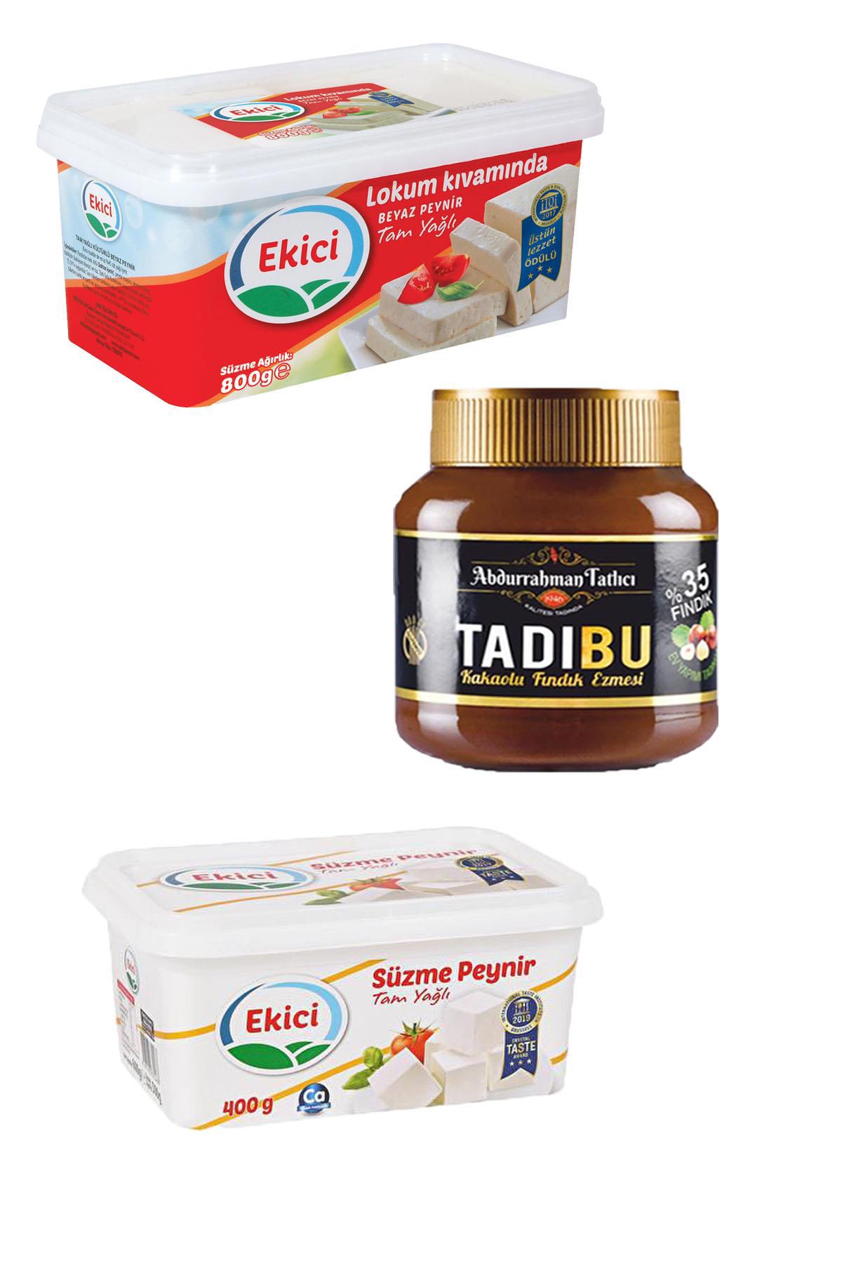 Abdurrahman Tatlıcı Tadıbu X Ekici Tam Yağlı Lokum Kıvamında Beyaz Peynir 800 g+Ekici Süzme Peynir 400 gr