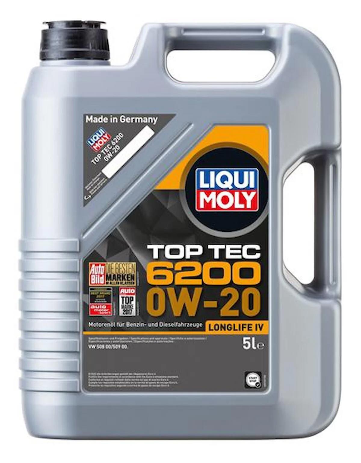 LIQUI MOLY TOP TEC 6200 0W-20 5 LT MOTOR YAĞI (2023 ÜRETİM)