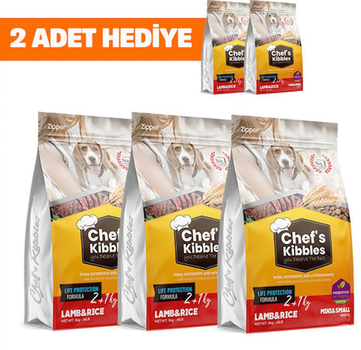 Chef`s Kibbles – Mini ve Küçük Irk Köpek Maması Kuzu Etli Pirinçli 2+1 Kg ÜÇ ADET ÜRÜN+İKİ ADET HEDİYE