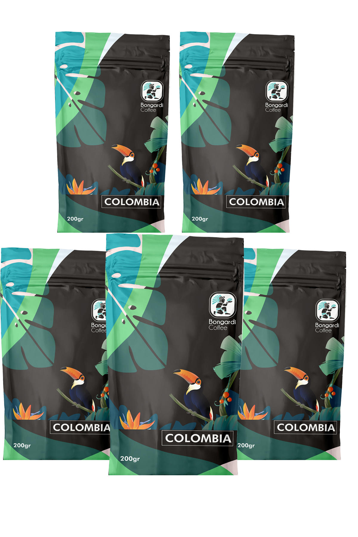 Colombia Yöresel Öğütülmüş Filtre Kahve 5 x 200 g