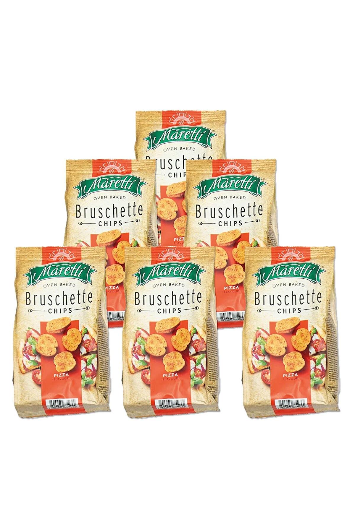 Maretti Bruschette Pizza Flavour 70gr X 6 Adet (KIZARTILMIŞ EKMEK)