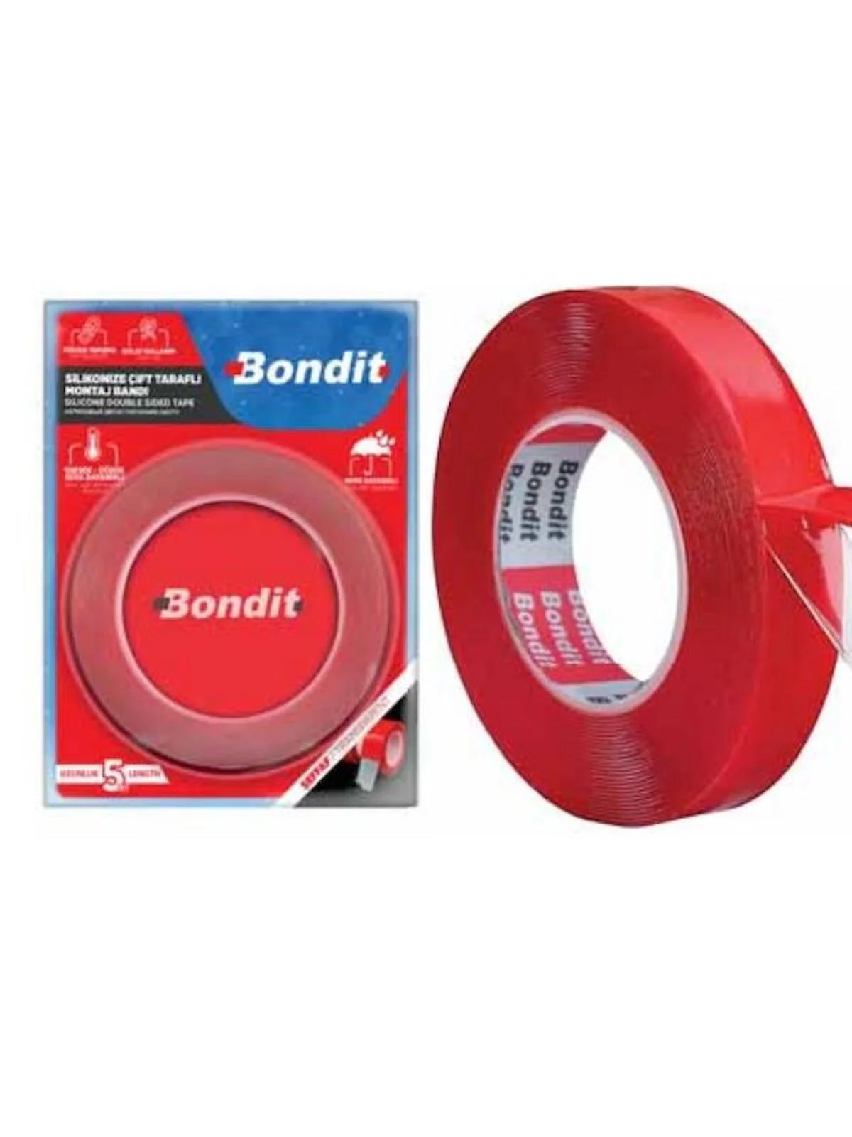 SİLİKONLU ÇİFT TARAFLI VHB BANT 24 MM* 2 MT BONDİT(BNV2402)