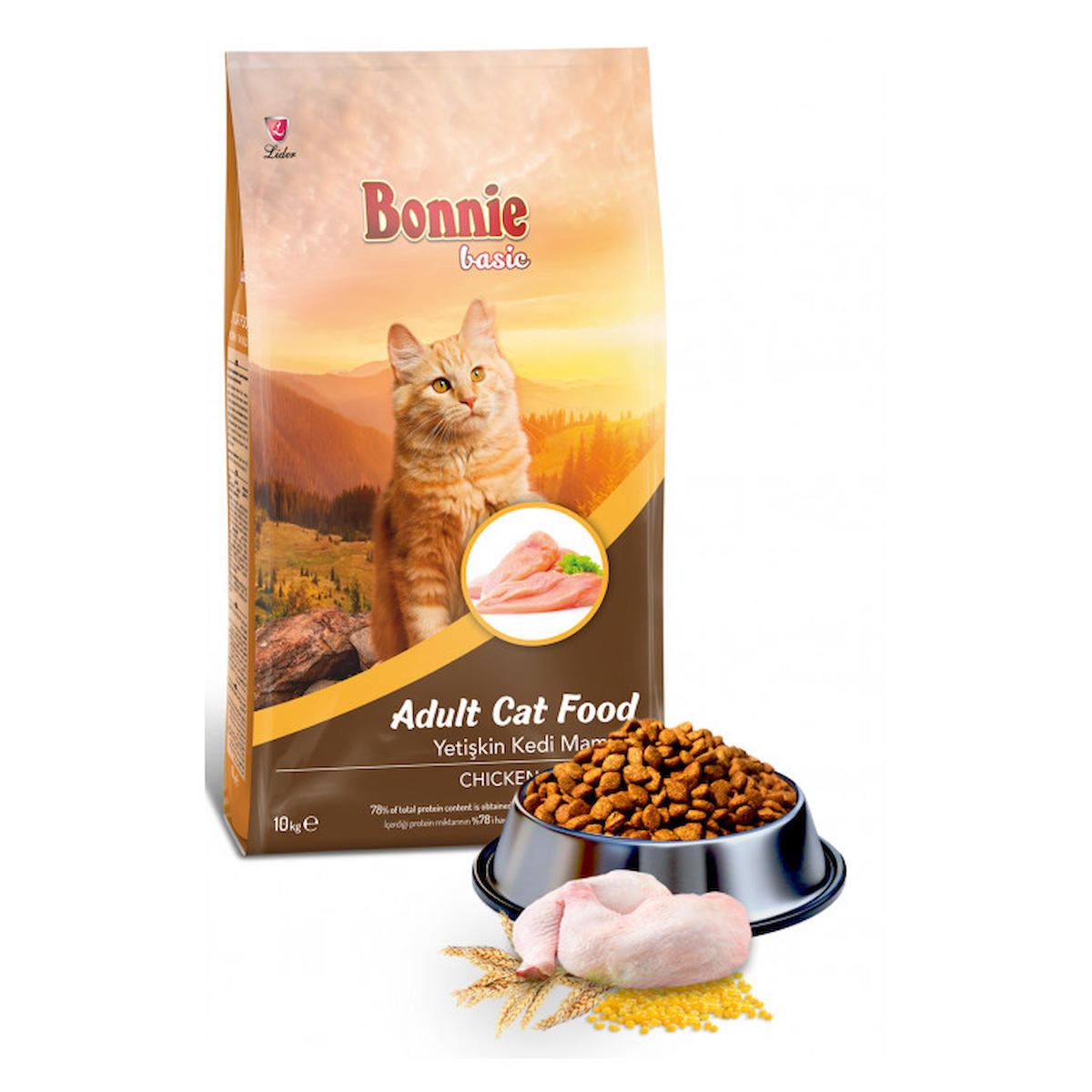 Bonnie Tavuklu Yetişkin Kedi Maması 10 Kg