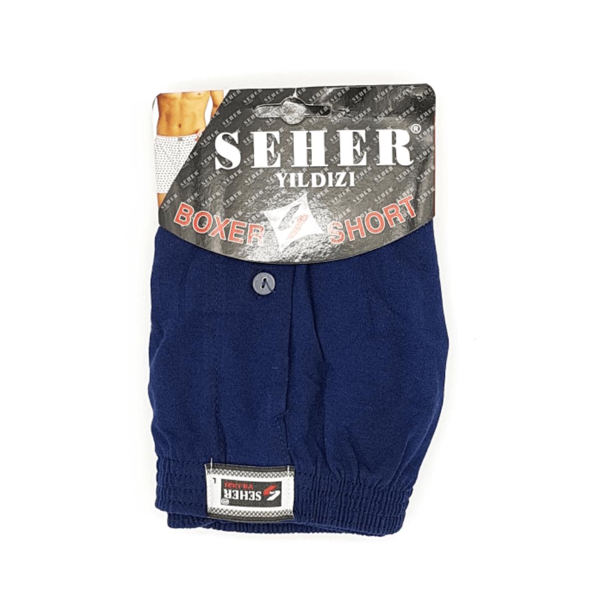 Seher 3 Adet Lacivert Renk Penye Boxer