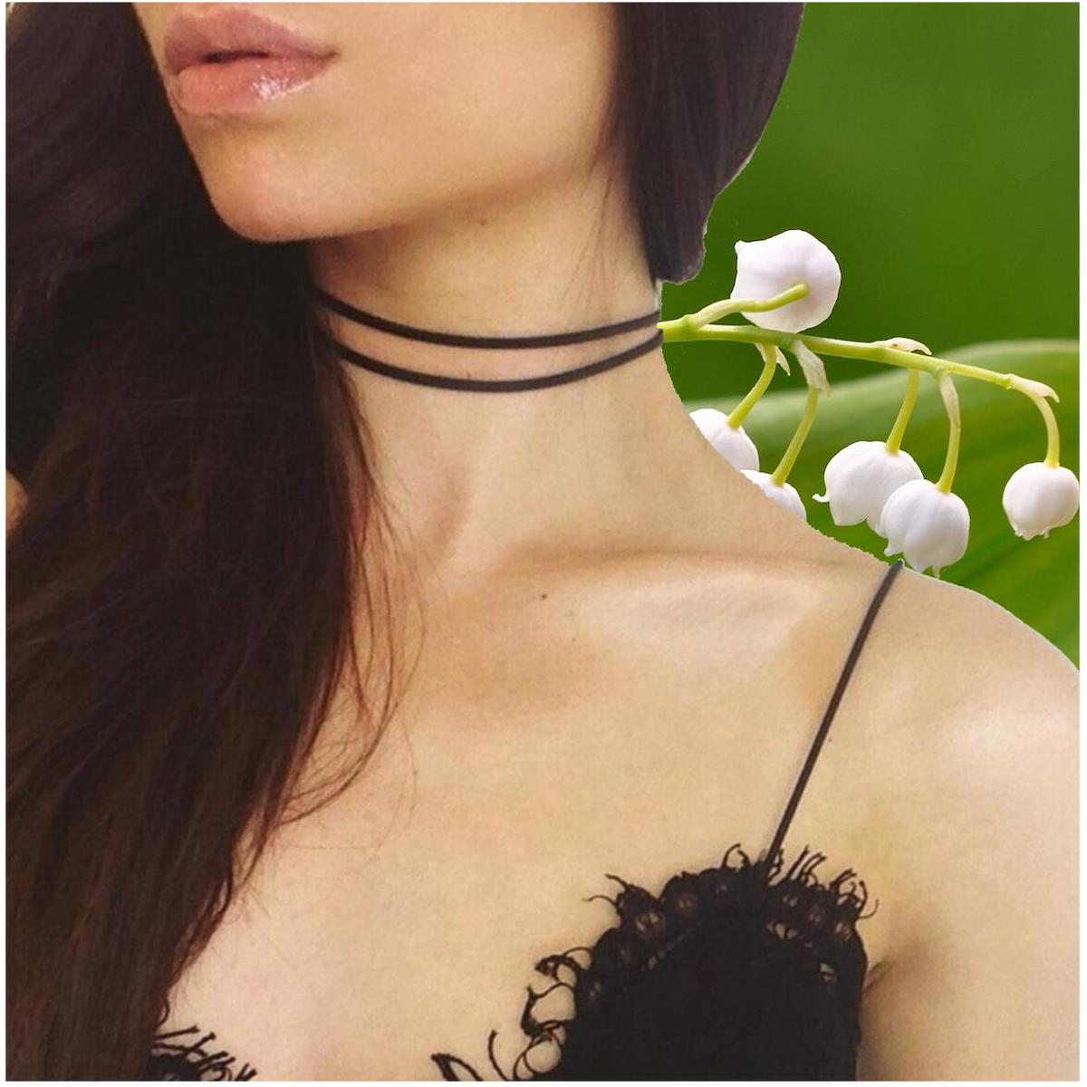 Siyah Renk Süet İkili Kadın Choker Kolye