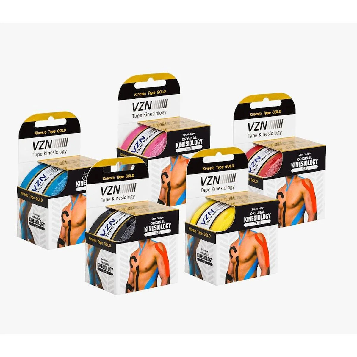 VZN Kinesio Sport Tape - Sporcu Ağrı Bandı 5m x 5cm - Siyah