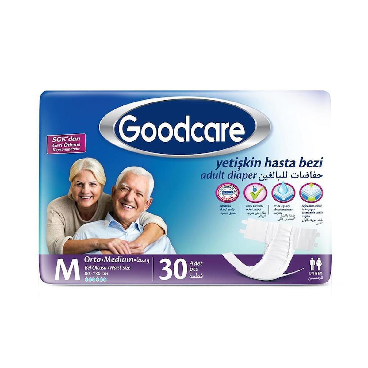 Goodcare Bel Bantlı Yetişkin Hasta Bezi Medium 30'lu