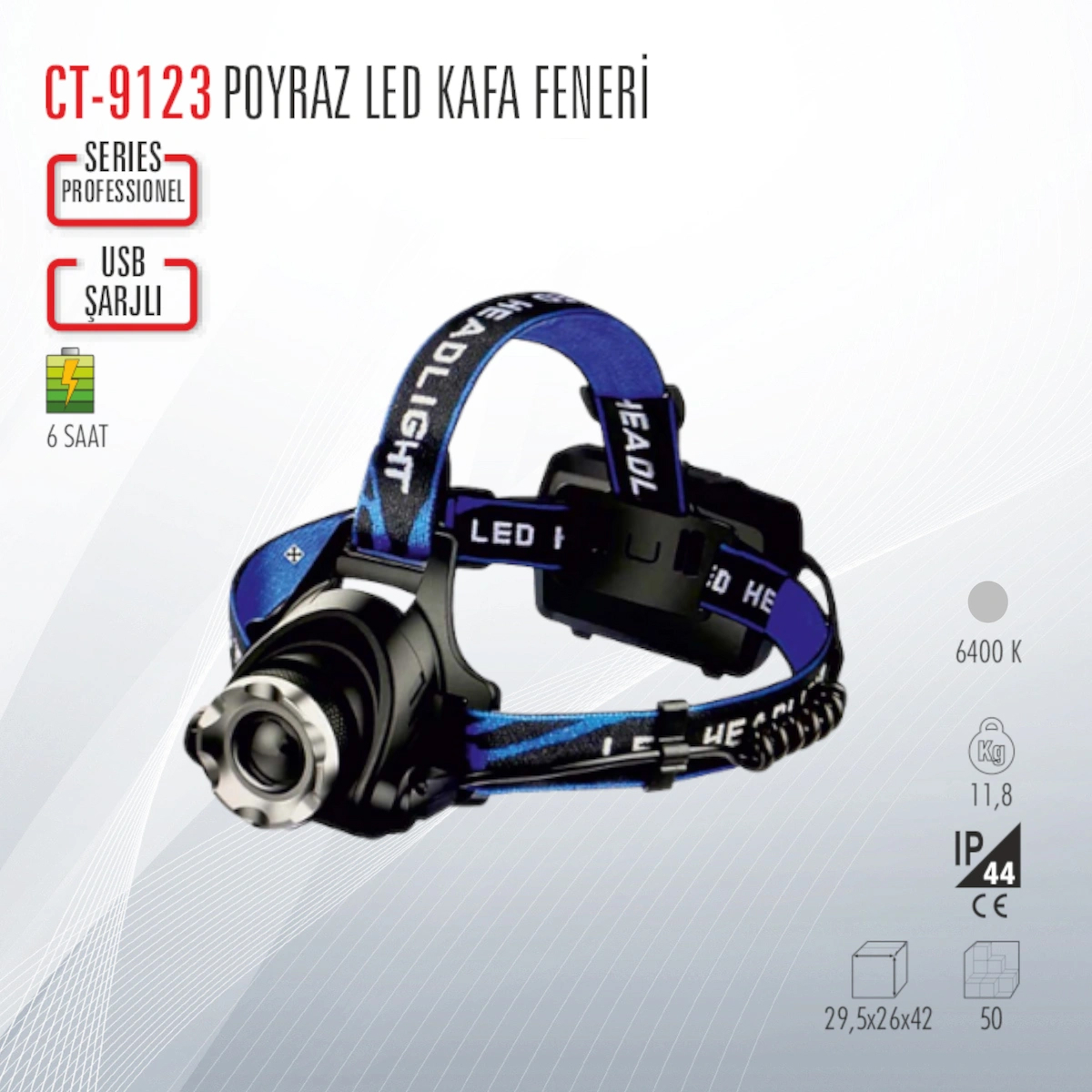 CATA CT-9123 LED KAFA FENERİ