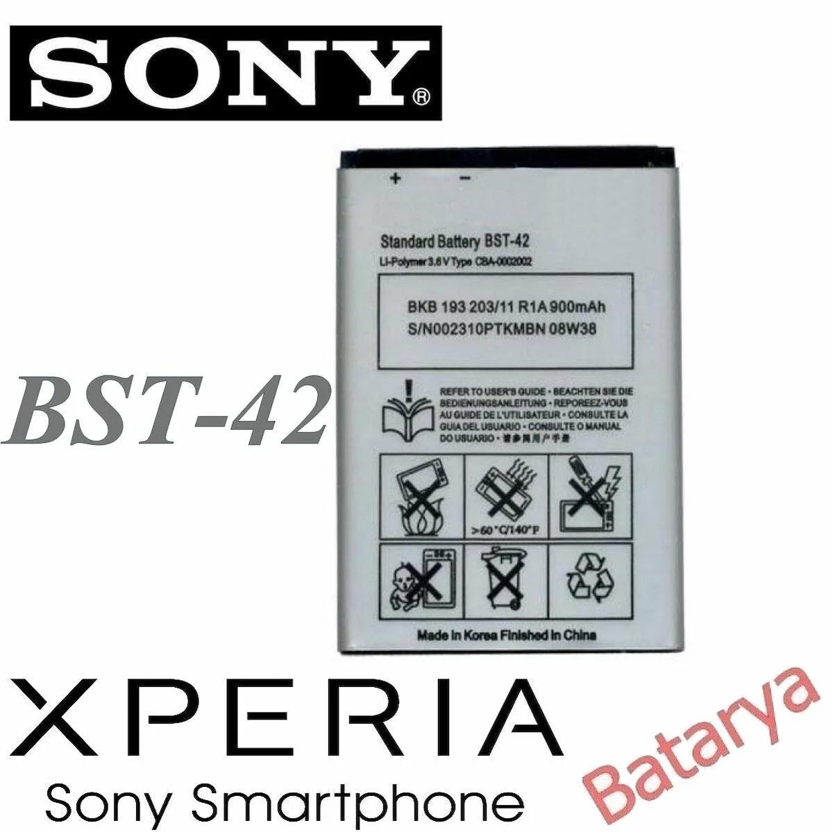 Sony Ericsson J132 J132i Batarya BST-42 Uyumlu Yedek Batarya