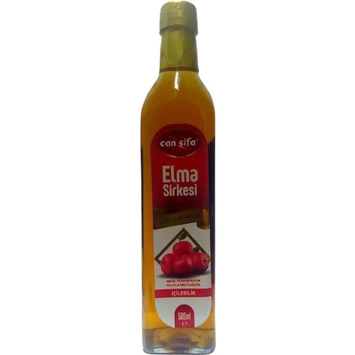 Can Şifa Doğal Fermantasyon Katkısız Elma Sirkesi Cam Şişe 500 ml