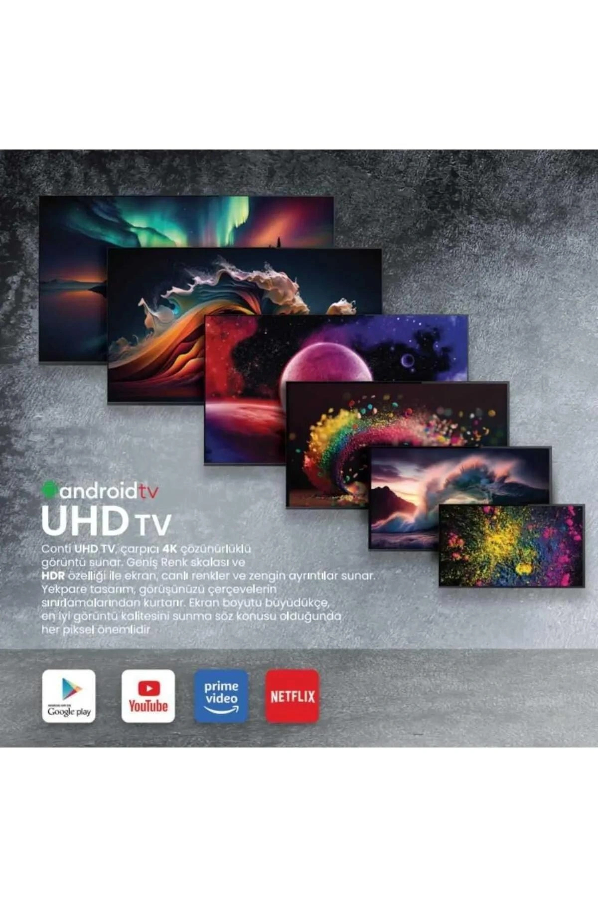 Conti CT43AN100F Full HD 43″ 109 Ekran Uydu Alıcılı Android Smart LED TV