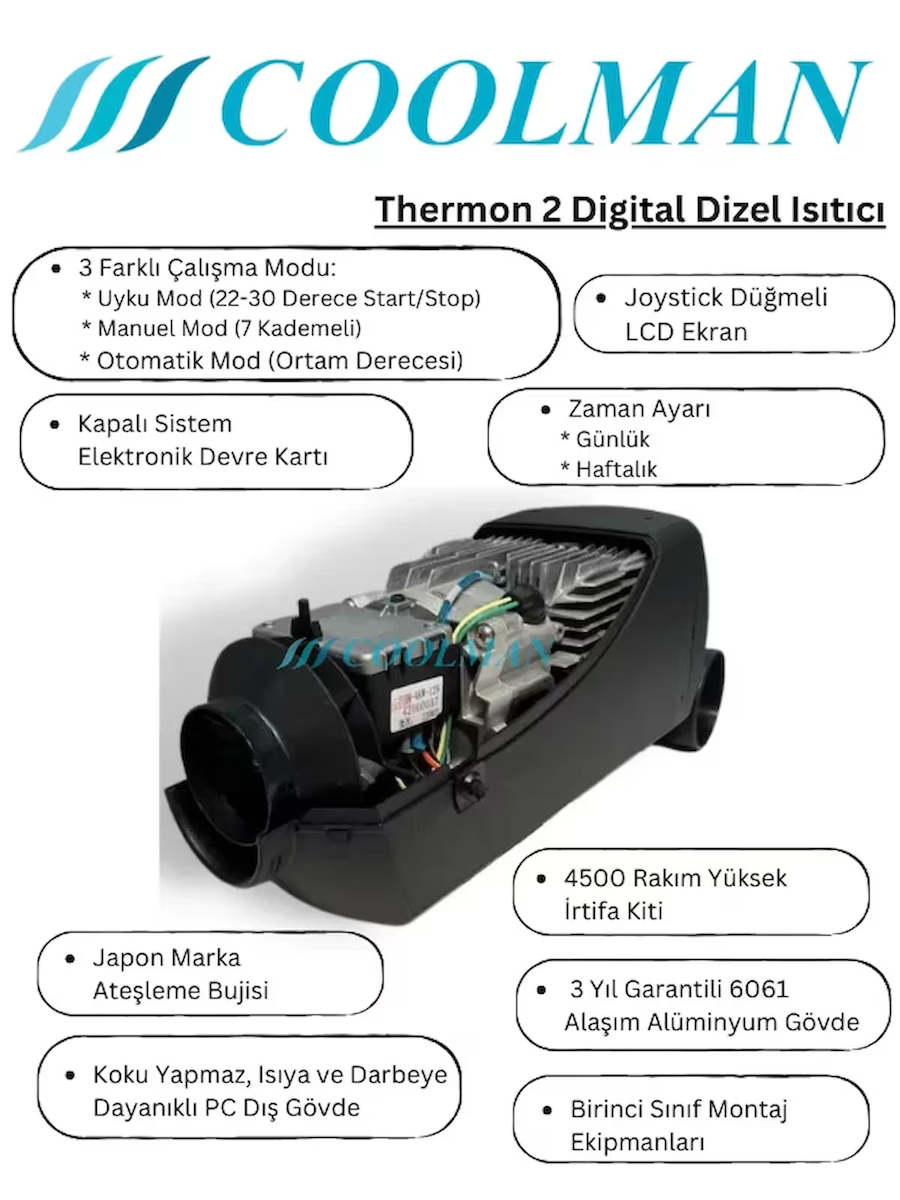Webasto Tipi Thermon 2 Digital Dizel Isıtıcı 2.8 kW (12V)