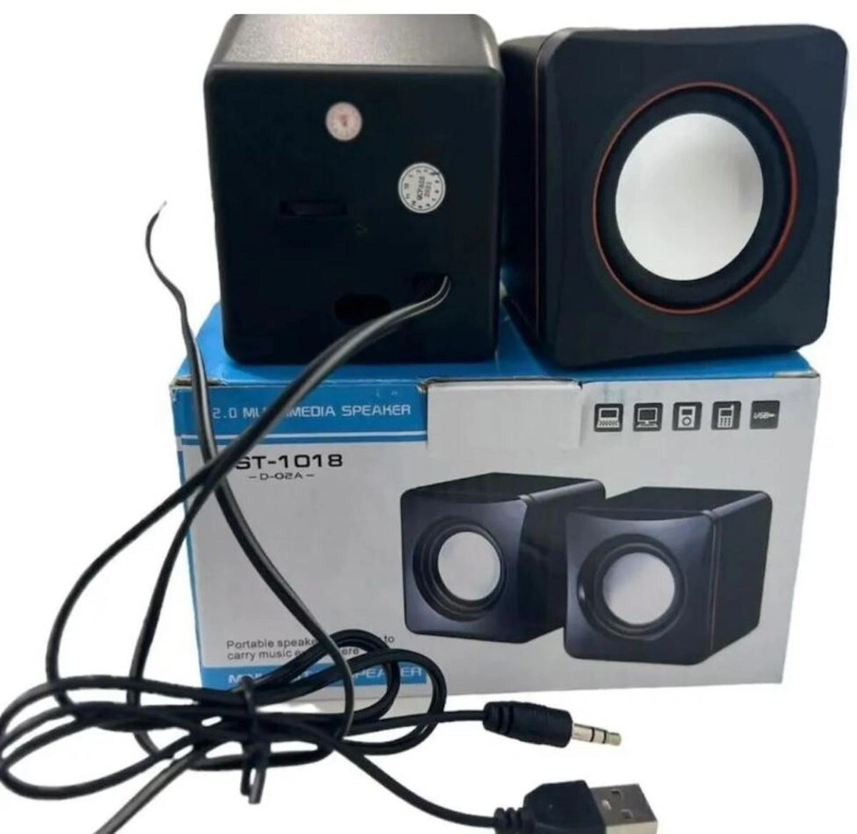 PC /Laptop Hoparlör Mini Speaker 1+1 USB 2.0 Tak çalıştır Mini Bilgisayar kablolu ses sistemi