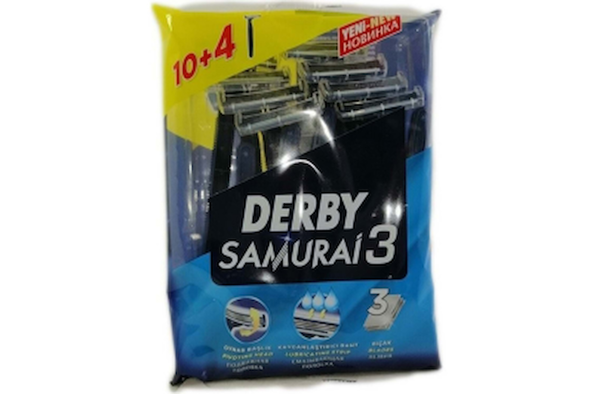 DERBY SAMURAİ 3 BIÇAK 10+4 PARÇA.POŞETLİ (4130)