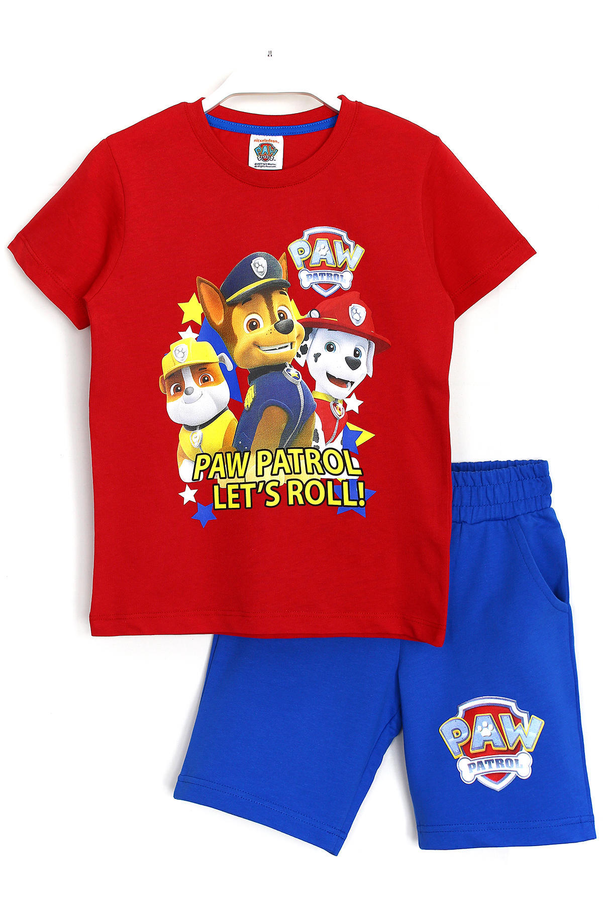 Paw Patrol Marshall Rubble Chase Baskılı Çocuk Takım Kırmızı