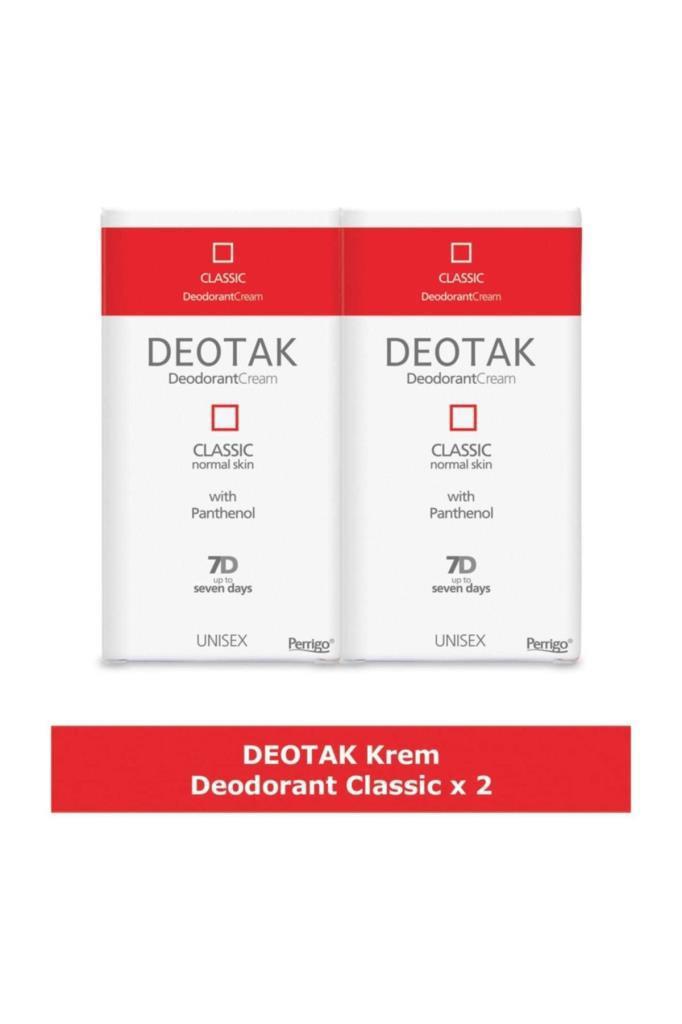 Deotak Classic Antiperspirant Ter Önleyici Leke Yapmayan Krem Deodorant 35 ml x 2