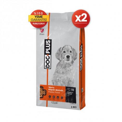 Dogplus Plus Kuzu Etli-Pirinçli Küçük Irk Yavru Kuru Köpek Maması 2x3 kg