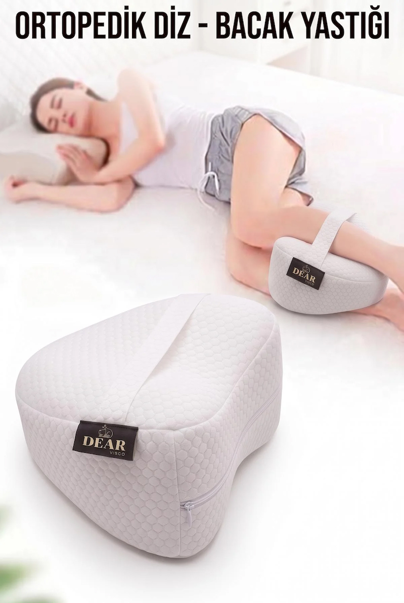 Ortopedik Diz Yastığı Omurga Destekleyici Yastık Visco Hamile Yastığı Memory Foam Bacak Yastığı 25*25*15 cm