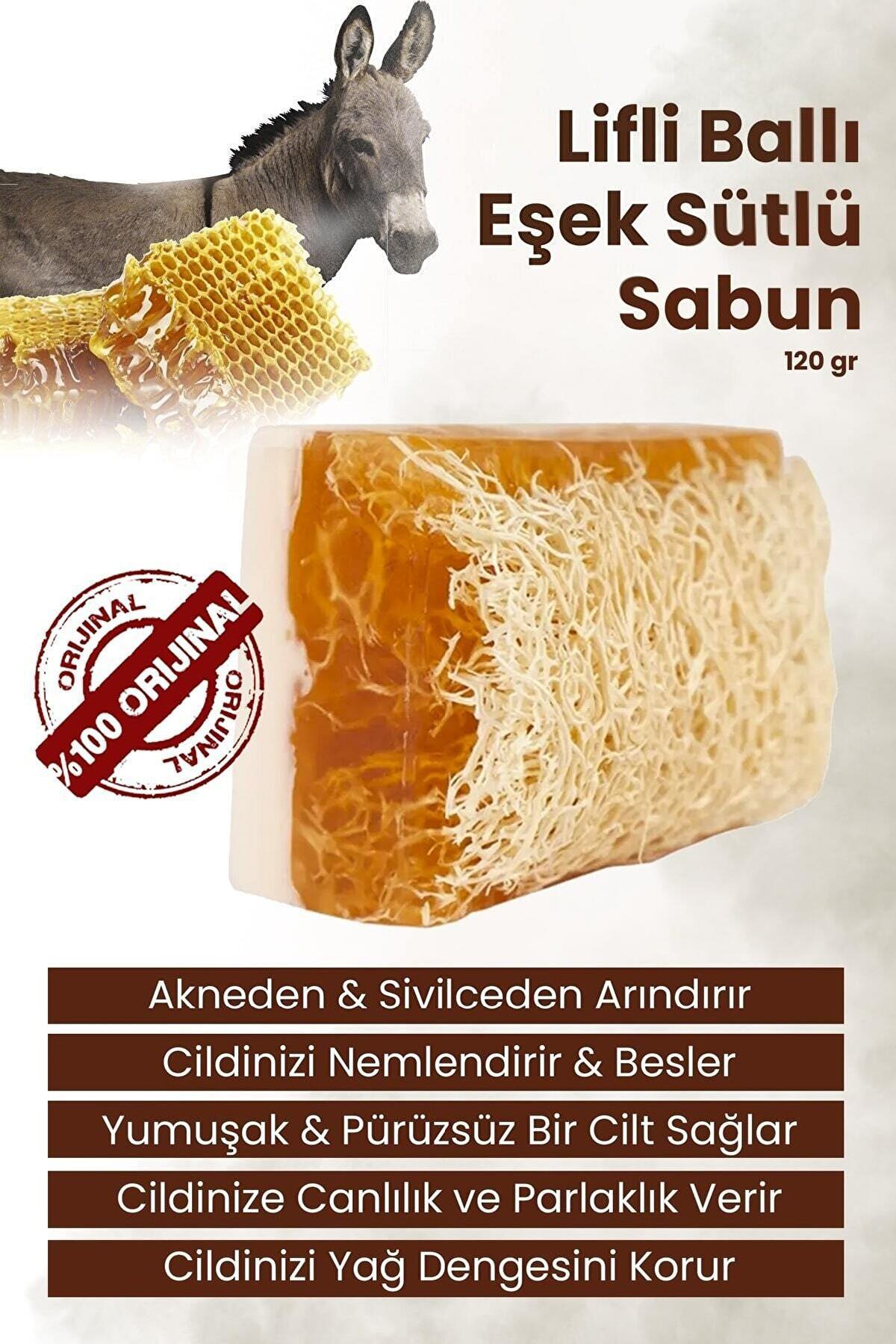 Lifli Ballı Eşşek Sütlü El Yapımı Sabun 120 gr