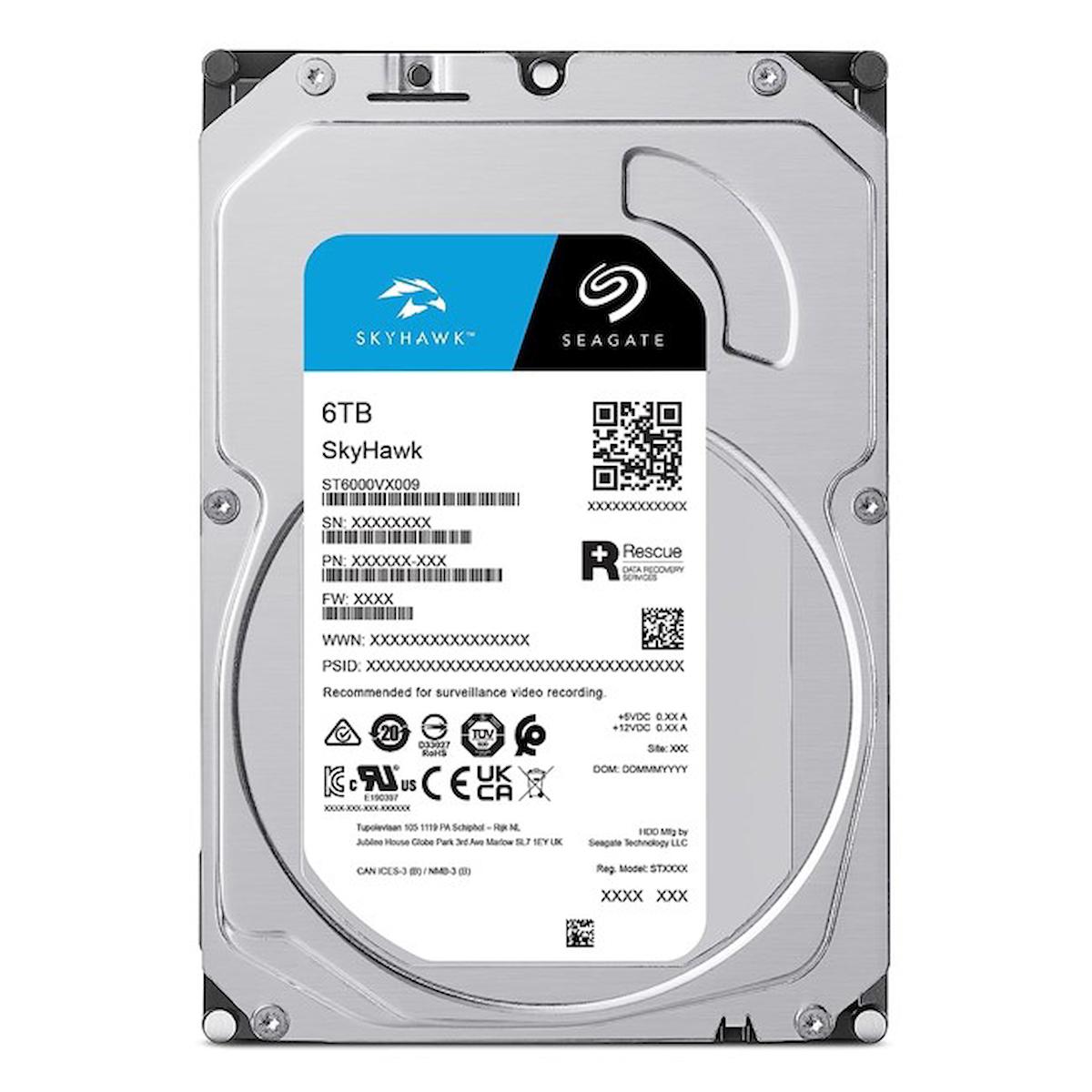 Seagate Skyhawk ST6000VX009 Sata 3.0 3.5 inç 6 TB Harddisk