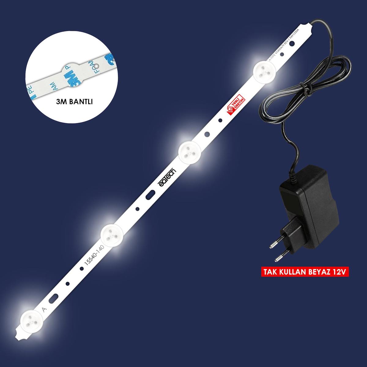 LEDWELL DEKORATİF LED BANTLI BEYAZ  37CM TAK KULLAN