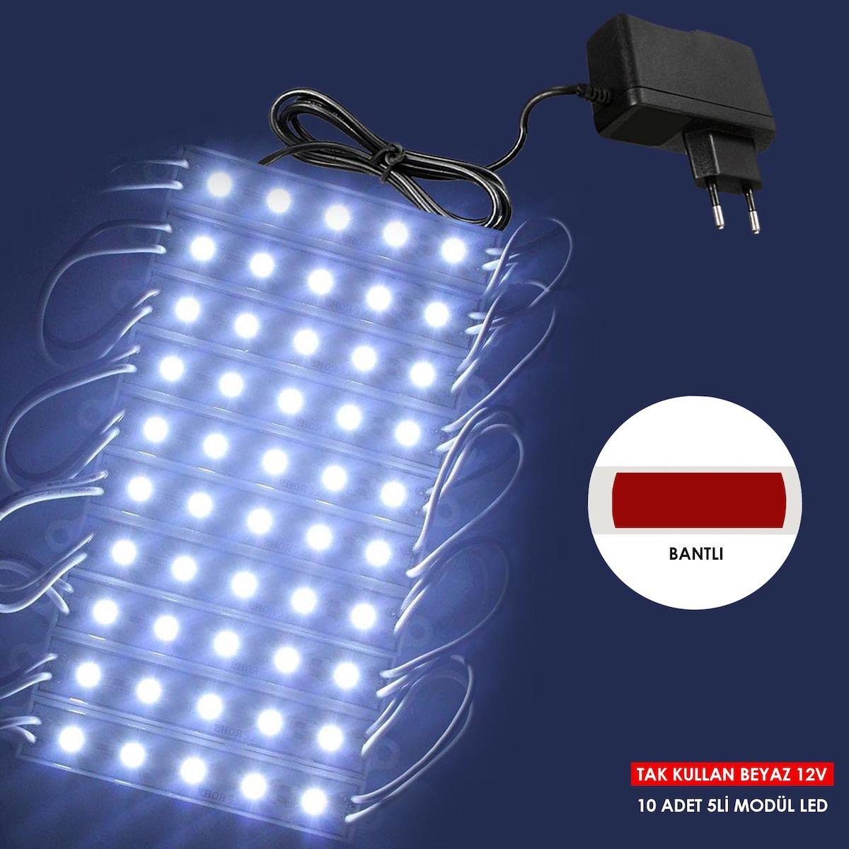 LEDWELL DEKORATİF LED BANTLI BEYAZ 150CM TAK KULLAN