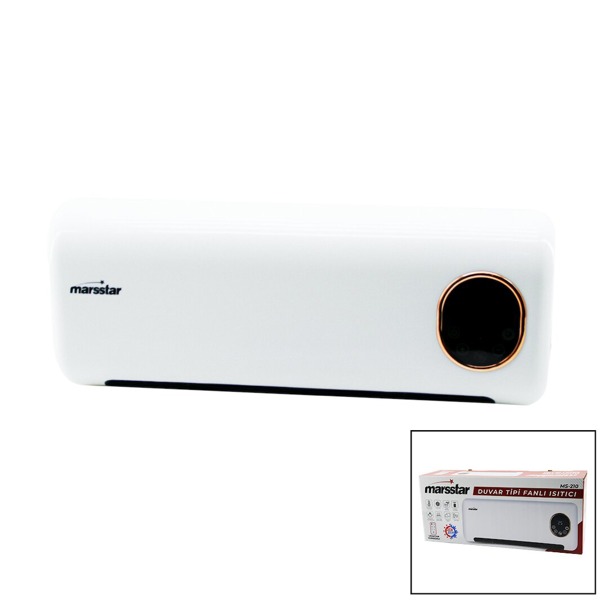 Kumandalı Duvar Tipi Fanlı Isıtıcı Soğuk – Sıcak Led Kontrol Ekranı 2000W MS-210 MS-400