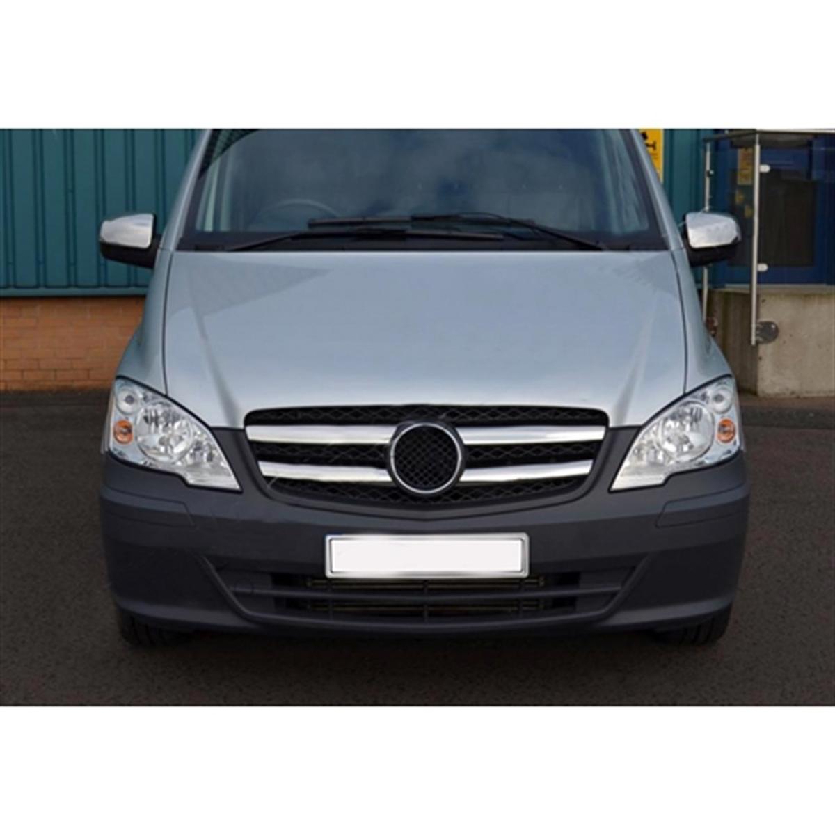 DB Chrome Mercedes Vito Ön Panjur Nikelajı 2010-2014 4 Parça P.Çelik