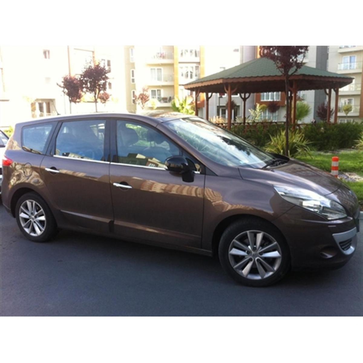 DB Chrome Renault Scenic 3 Cam Çıtası Nikelajı 2009 Sonrası 4 Parça P.Çelik