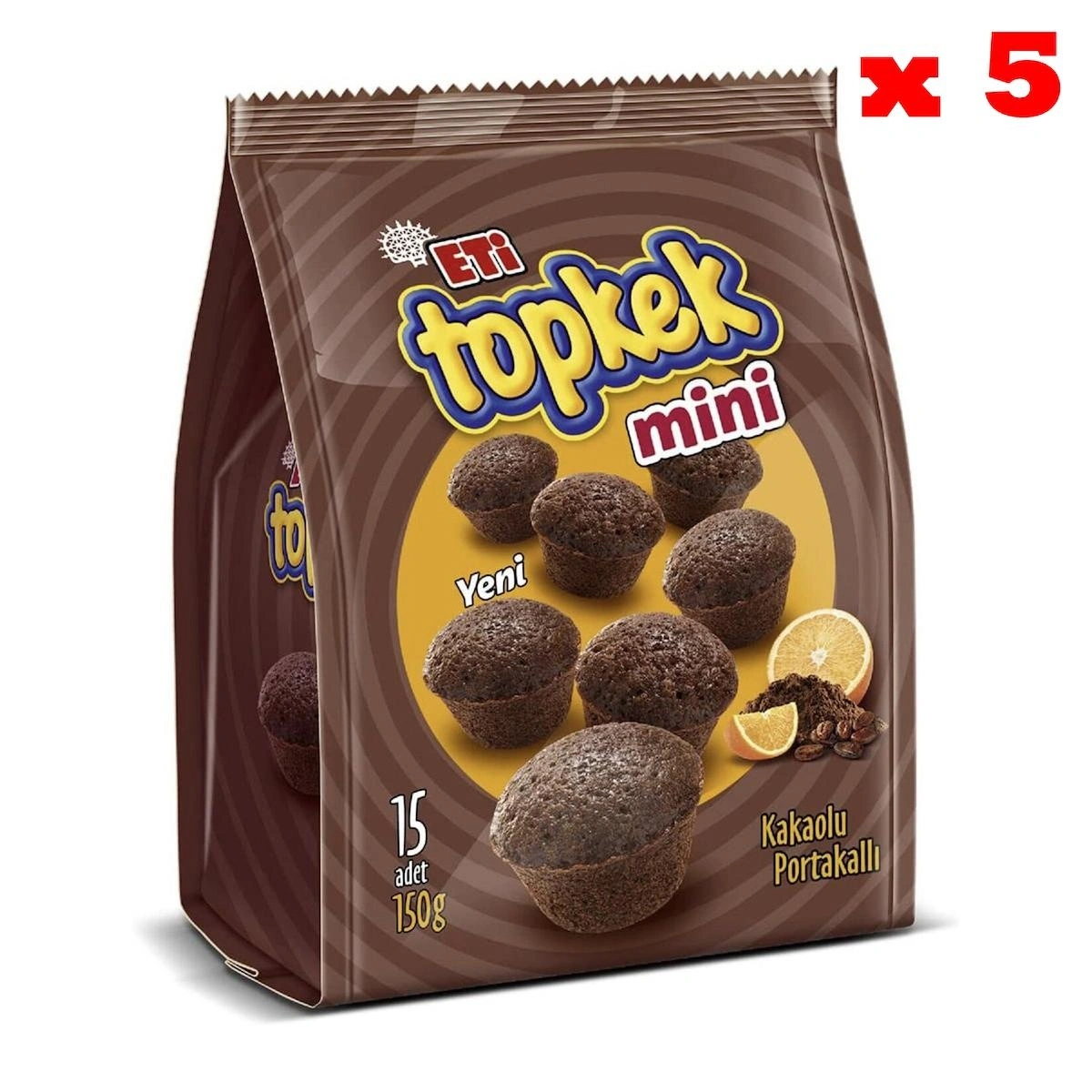 Eti Topkek Mini Kakaolu Portakallı Kek 150 g