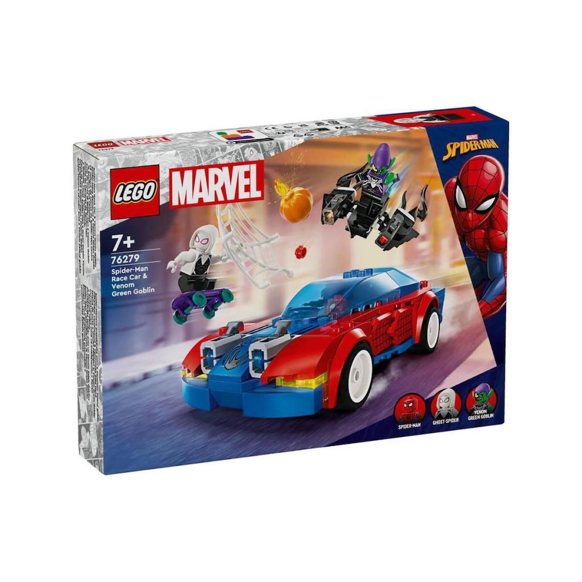 TWOX 76279 LEGO® Marvel Spiderman Yarış Arabası ve Venom Green Gobli 227 parça +7 yaş