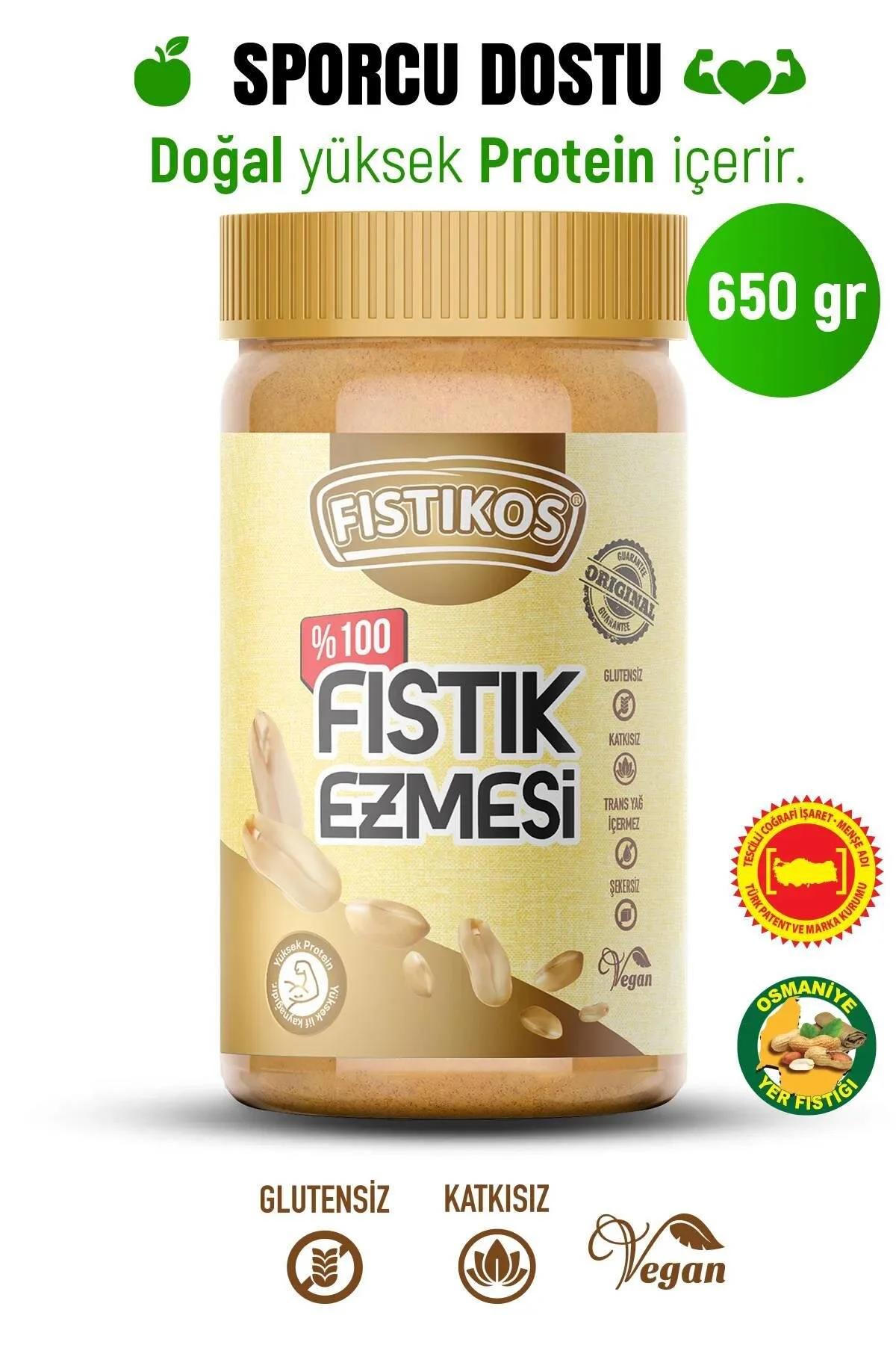 %100 Şekersiz Yer Fıstığı Ezmesi 650 G