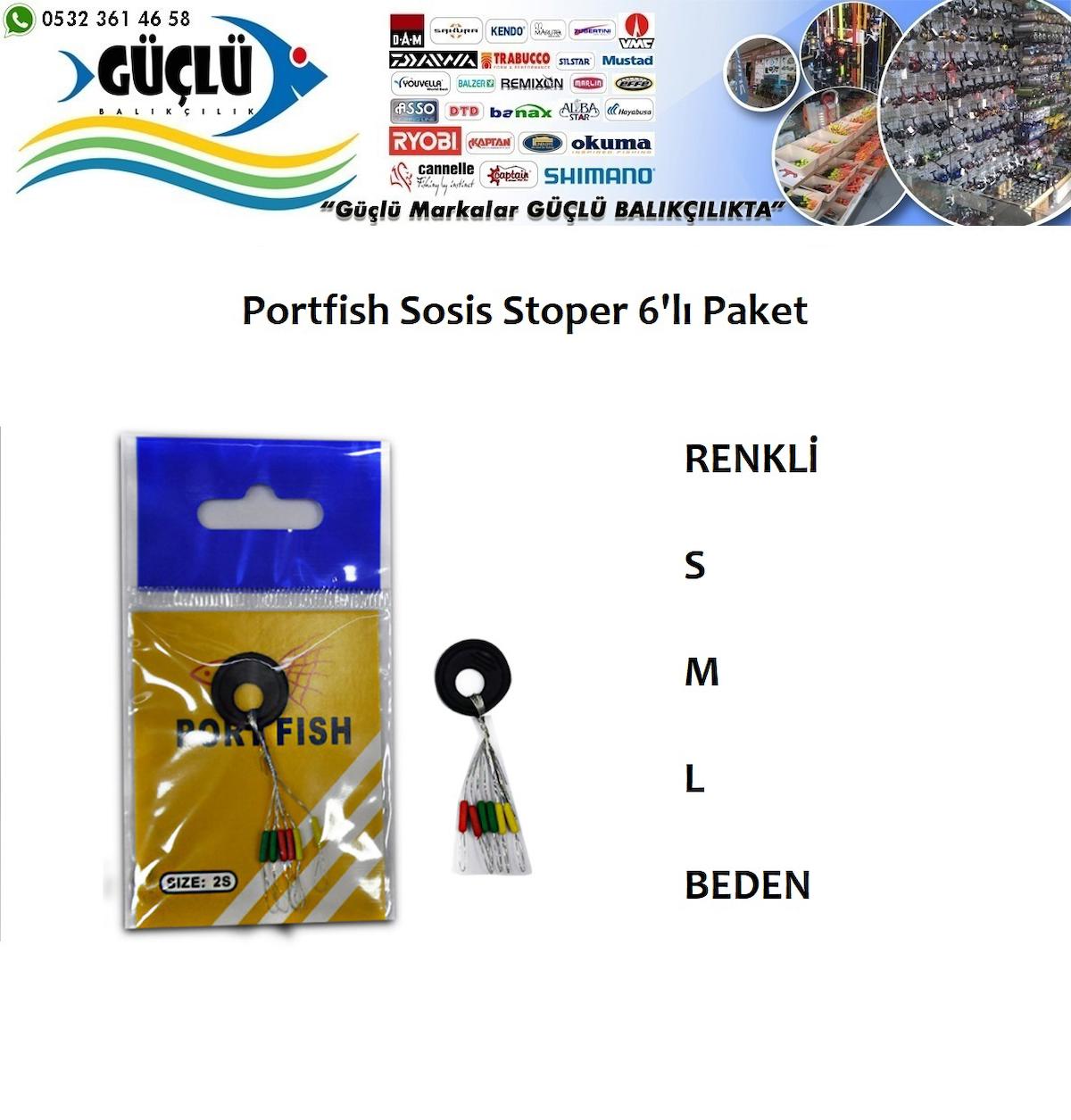 RENKLİ SOSİS STOPER 6!LI PAKET PORTFİSH S BEDEN