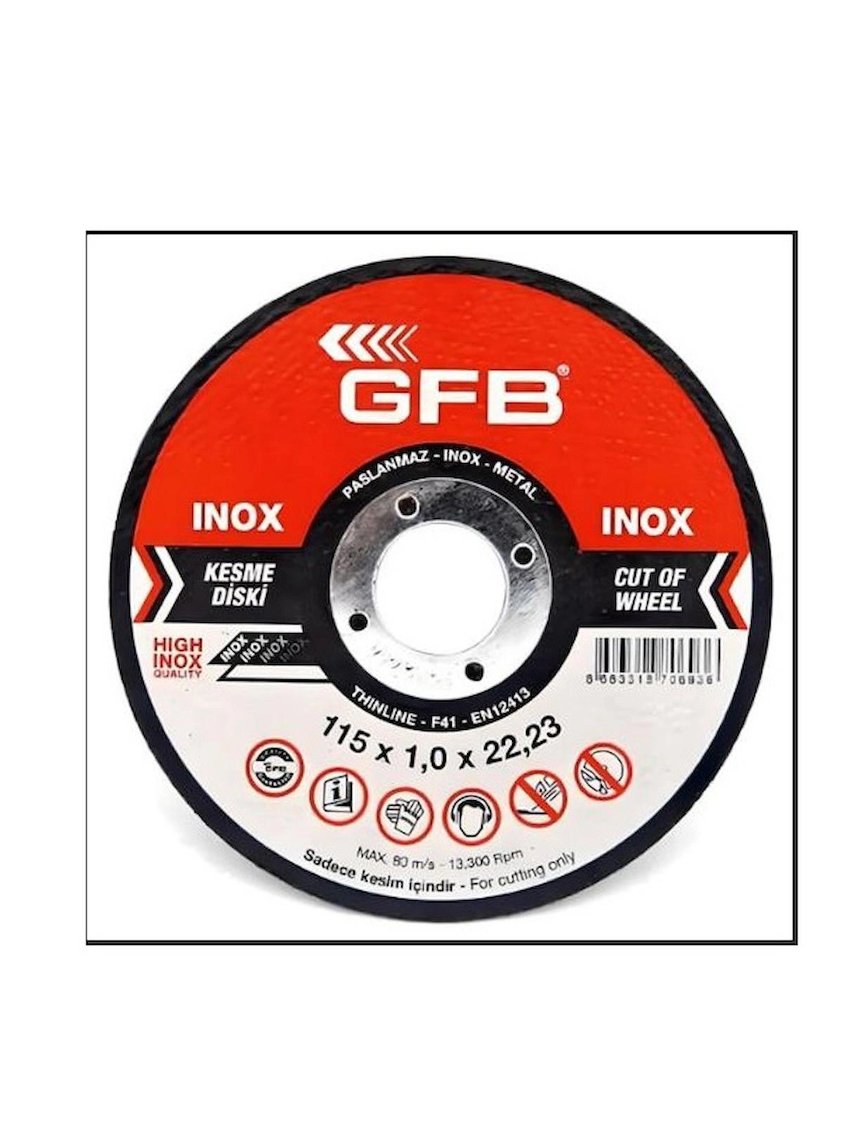 GFB INOX METAL KESME TAŞI 115X1,0X22,23