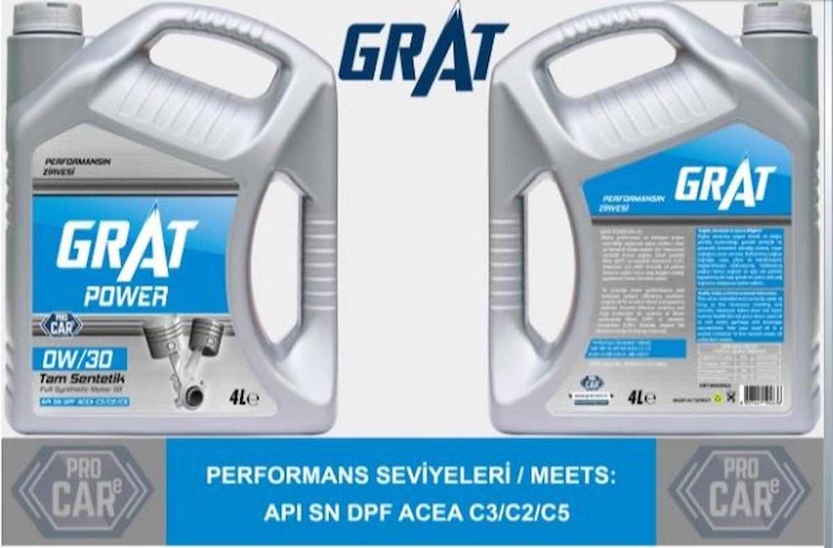 Grat 0w/30 Tam Sentetık Partıkullu Motor Yagı 4lt