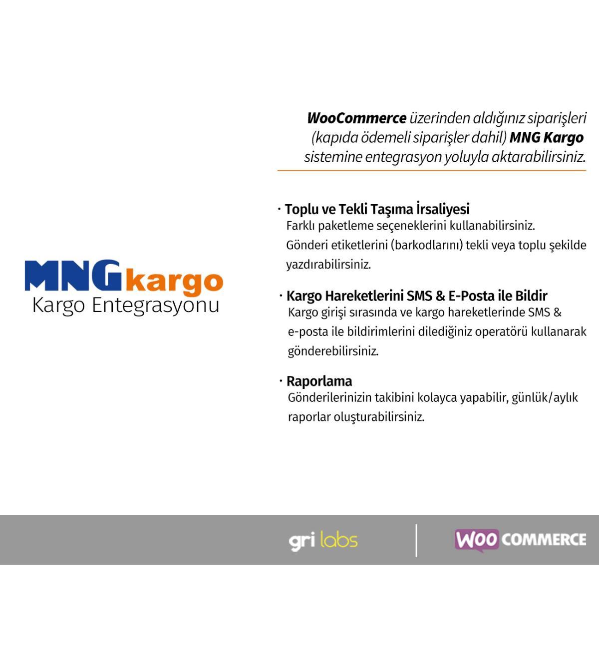 MNG Kargo WooCommerce Entegrasyon Eklentisi