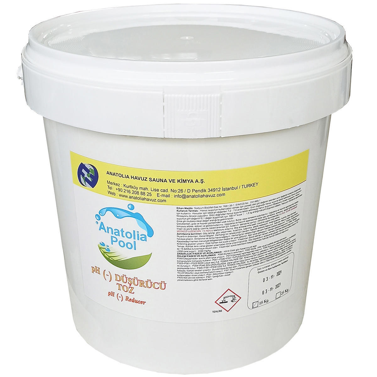 Anatolia Pool Ph (-) Düşürücü Toz 15 Kg (Ph - Reducer)