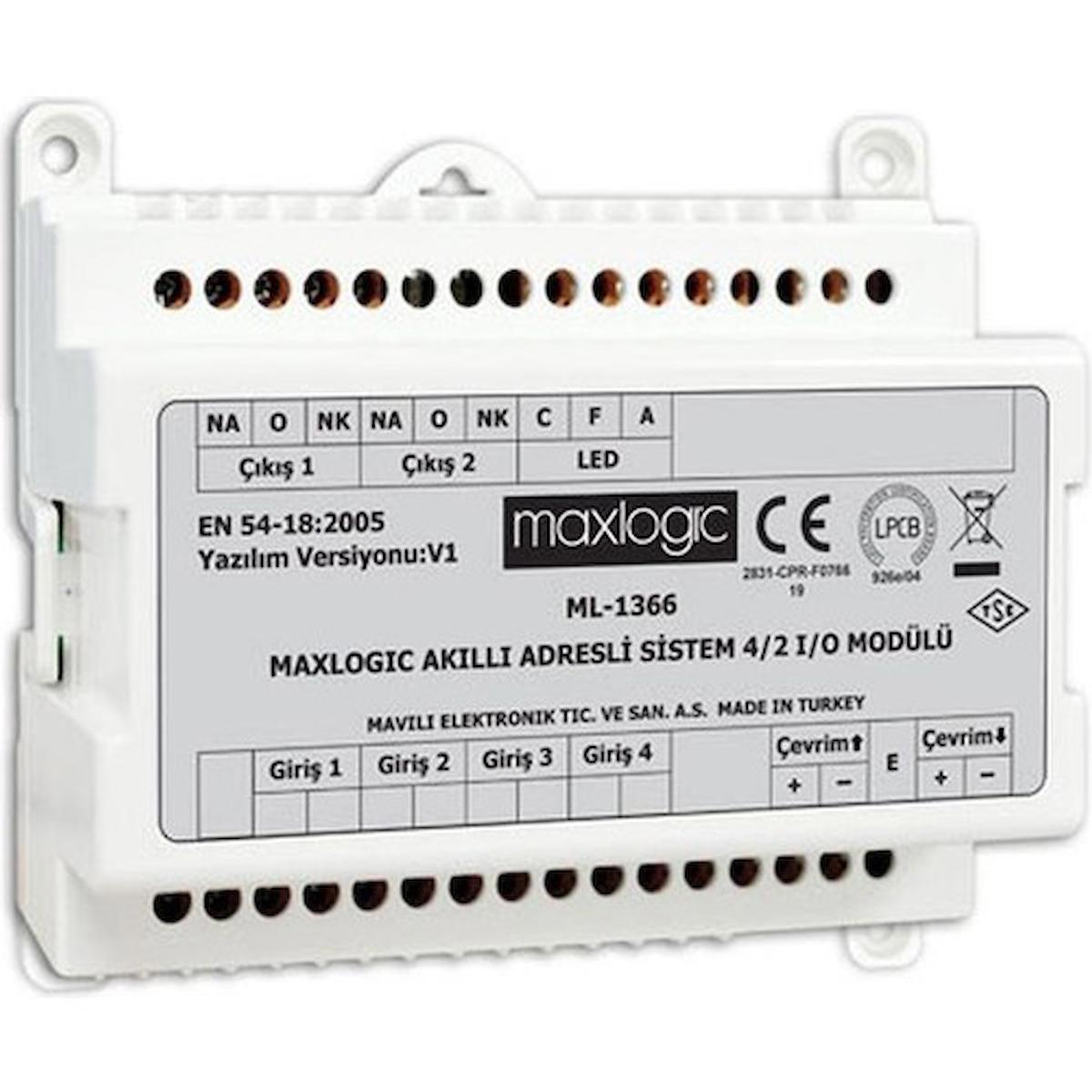 Mavili ML-1366 4/2 I/o Modülü (4 Giriş / 2 Çıkış)