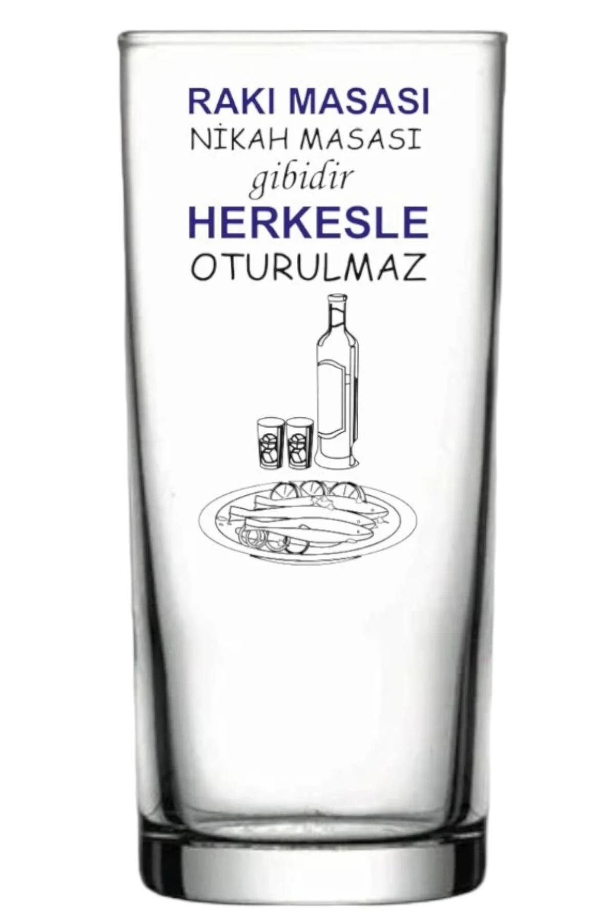 BASKILI RAKI BARDAĞI