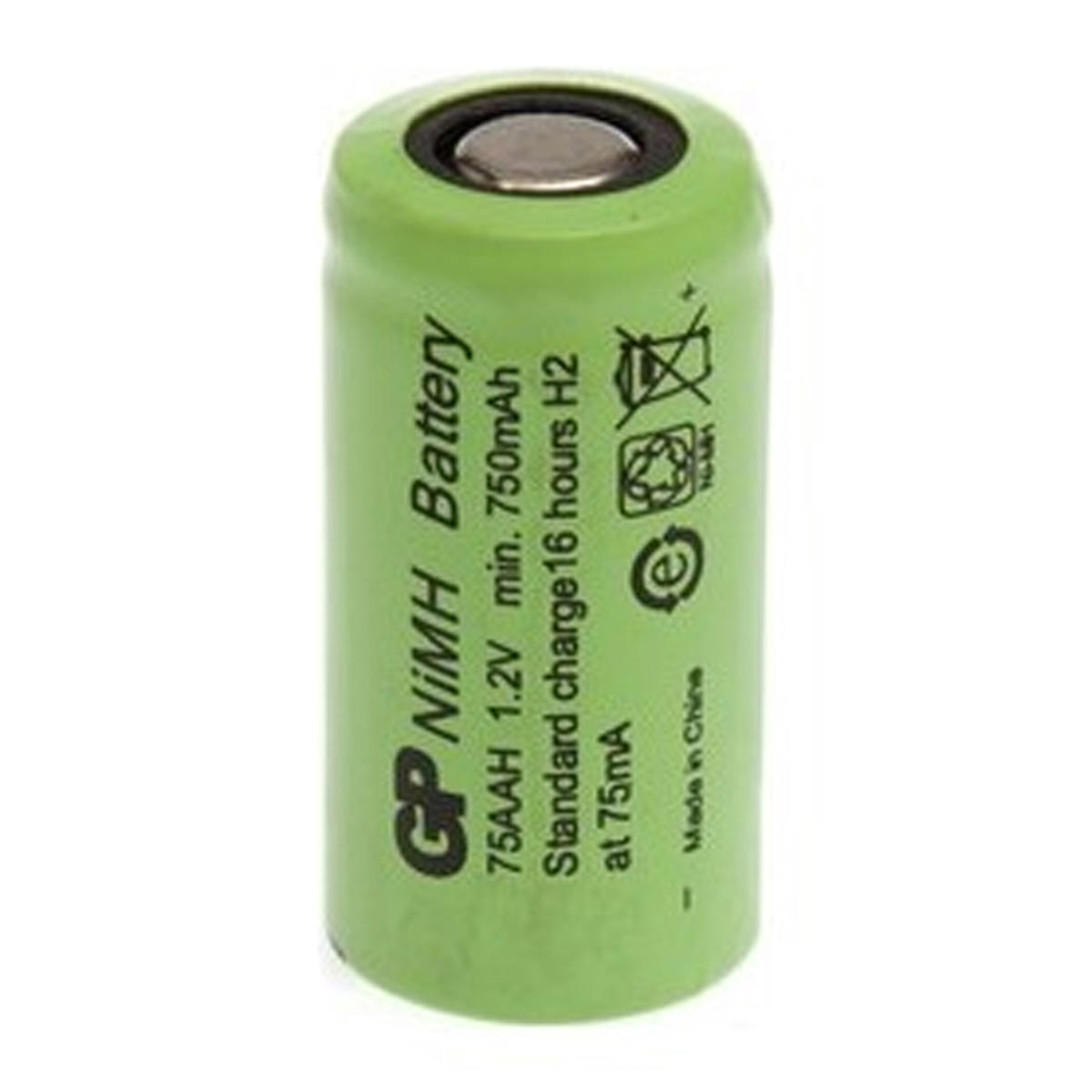 GP 75AAH 1.2V 750 MAH 2/3AA NI-MH DÜZ KAFA PİL (4324)