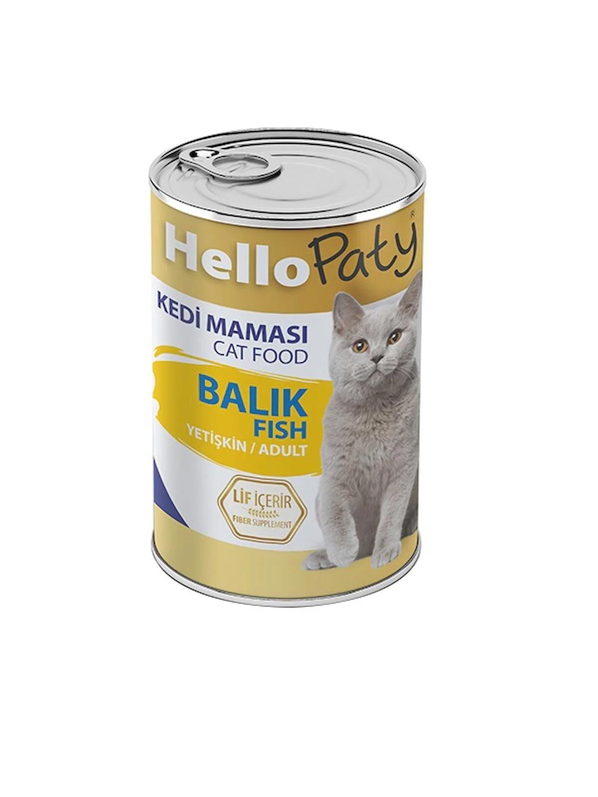 HELLO PATY YETİŞKİN BALIK ETLI KEDI KONSERVE MAMASI 24 ADET X 415 GR