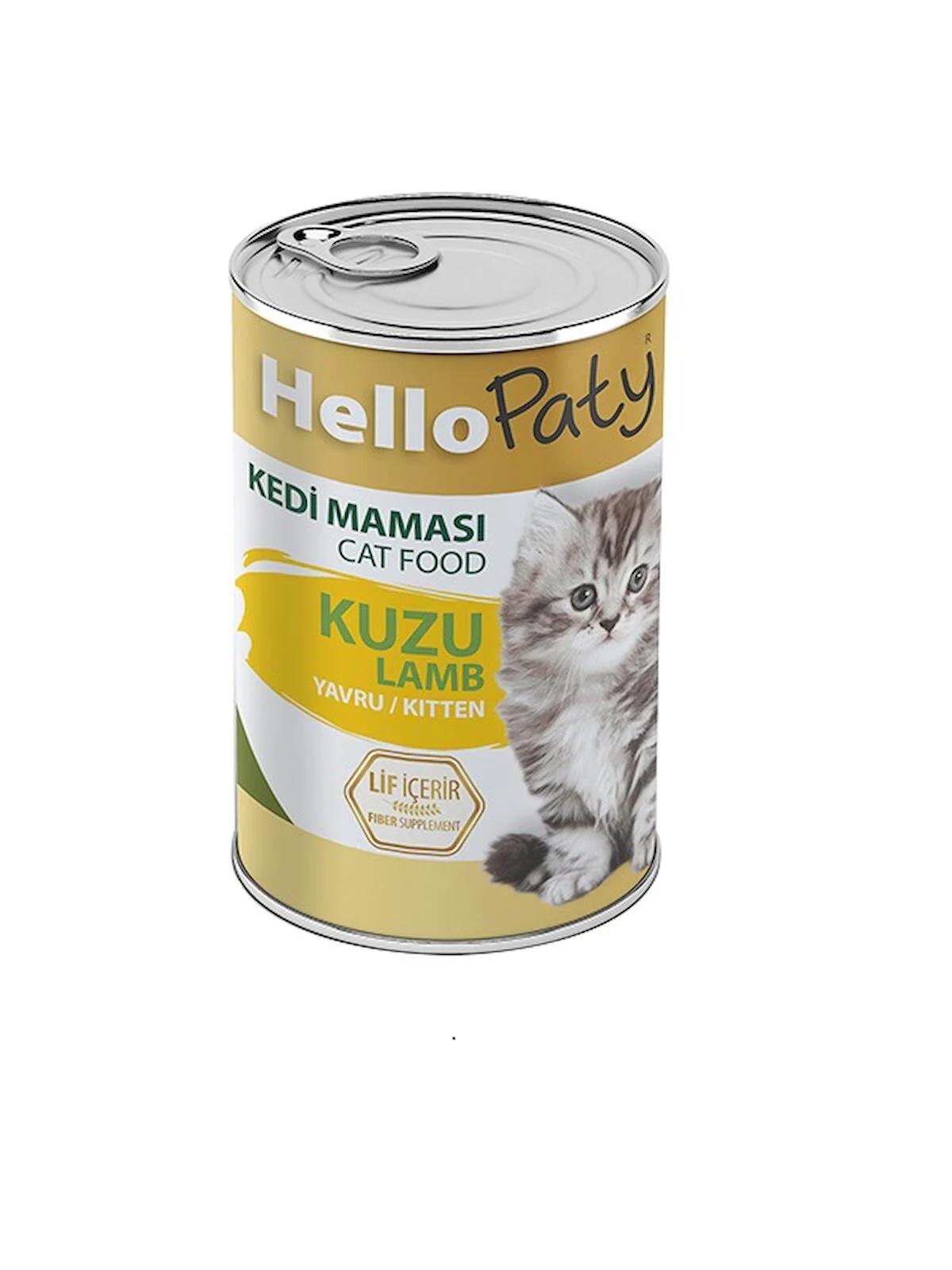 HELLO PATY YAVRU KUZU ETLI KEDI KONSERVE MAMASI 12 ADET X 415 GR