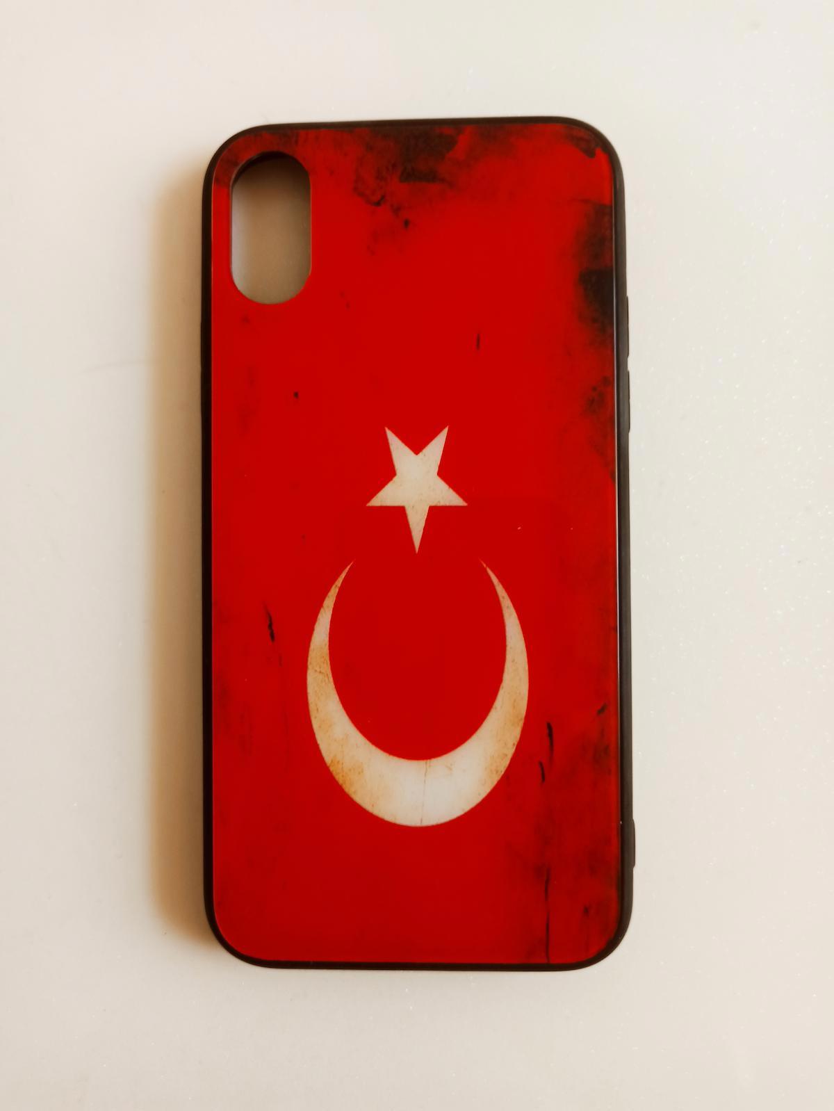 APPLE İPHONE 7 PLUS TÜRKBAYRAK DESENLİ KENARLARI SİLİKON ARKASI CAM 3D KILIF