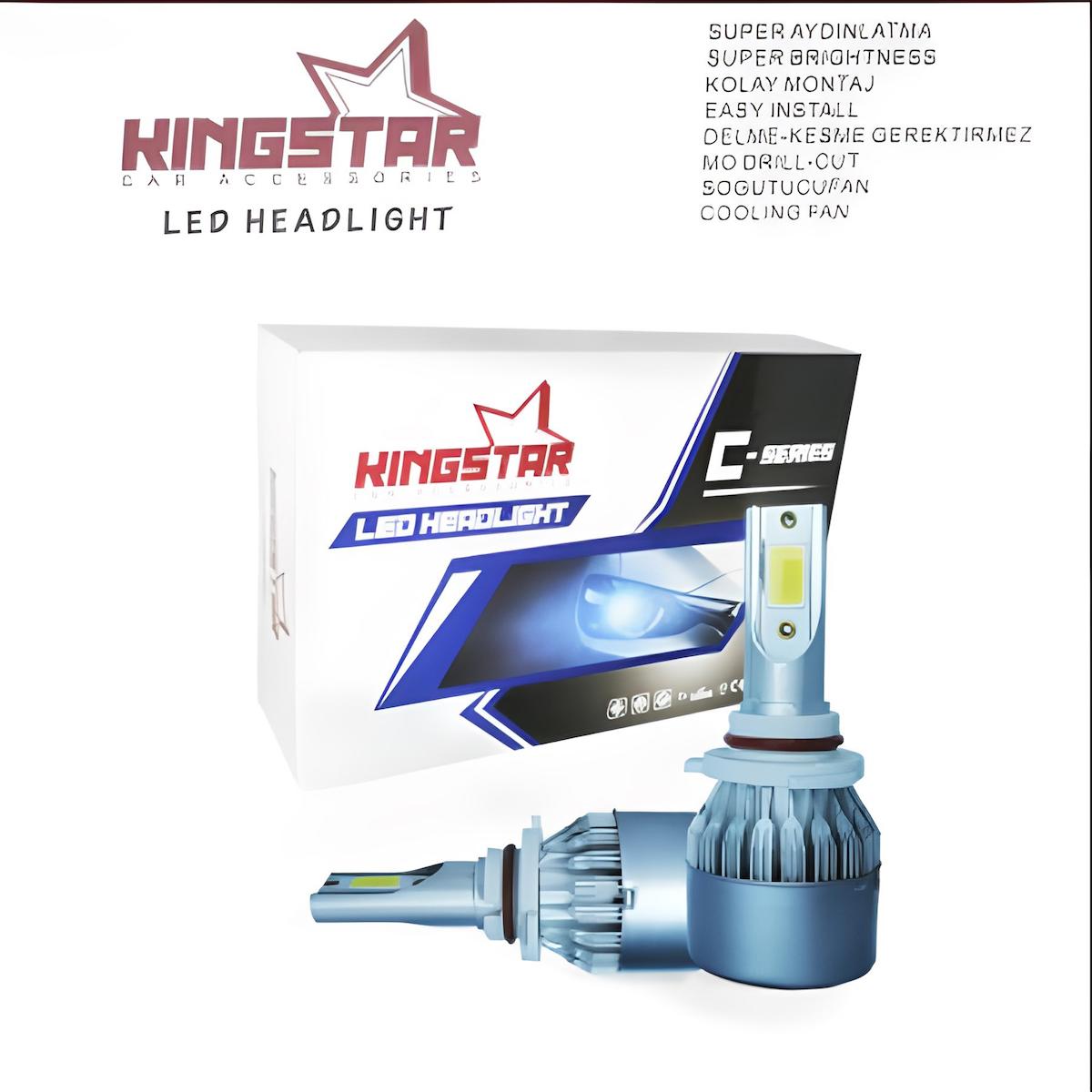 Kingstar H3 Beyaz C Serisi Headlight Xenon Şimşek Etkili Far Ampul 8000 Lümen