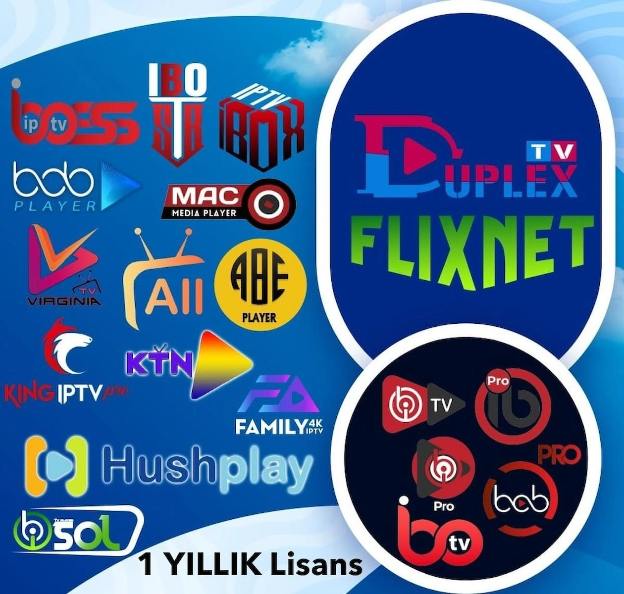 ÇEŞİTLİ MEDYA PLAYER UYGULAMA LİSANSI - 1 YILLIK KULLANIM