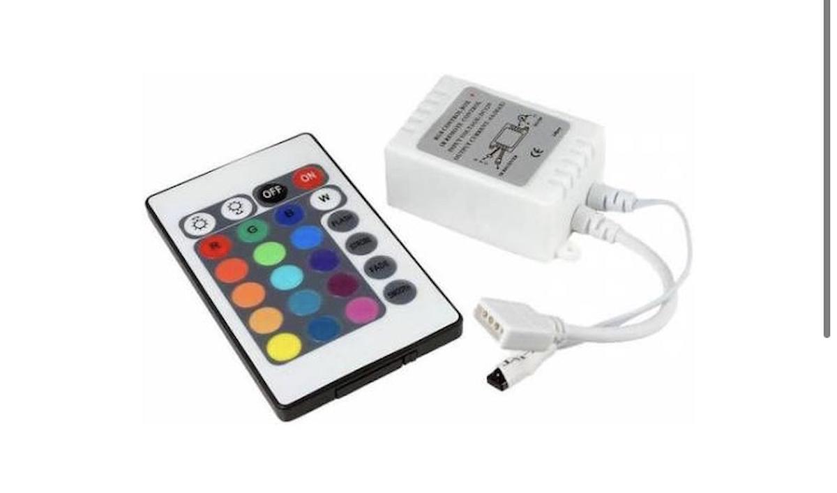 6 Amper Rgb Şerit Led Kumanda Kontrol 12 Volt (16 Renk Çeşidi) 24 Tuşlu