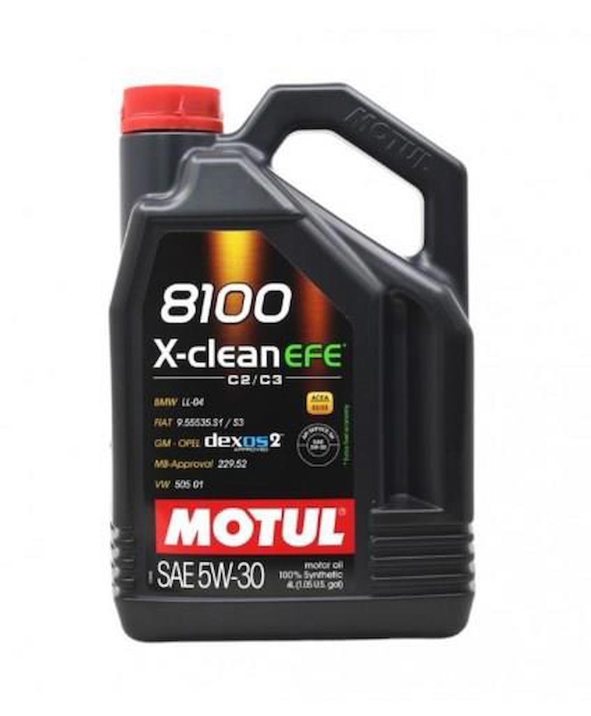 Motul 8100 X-Clean EFE 5W30 4L Motor Yağı